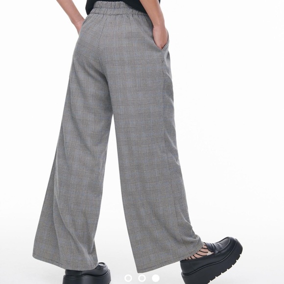 Anthropologie ‘Amadi’ pleated wide-leg plaid pants - Picture 3 of 8